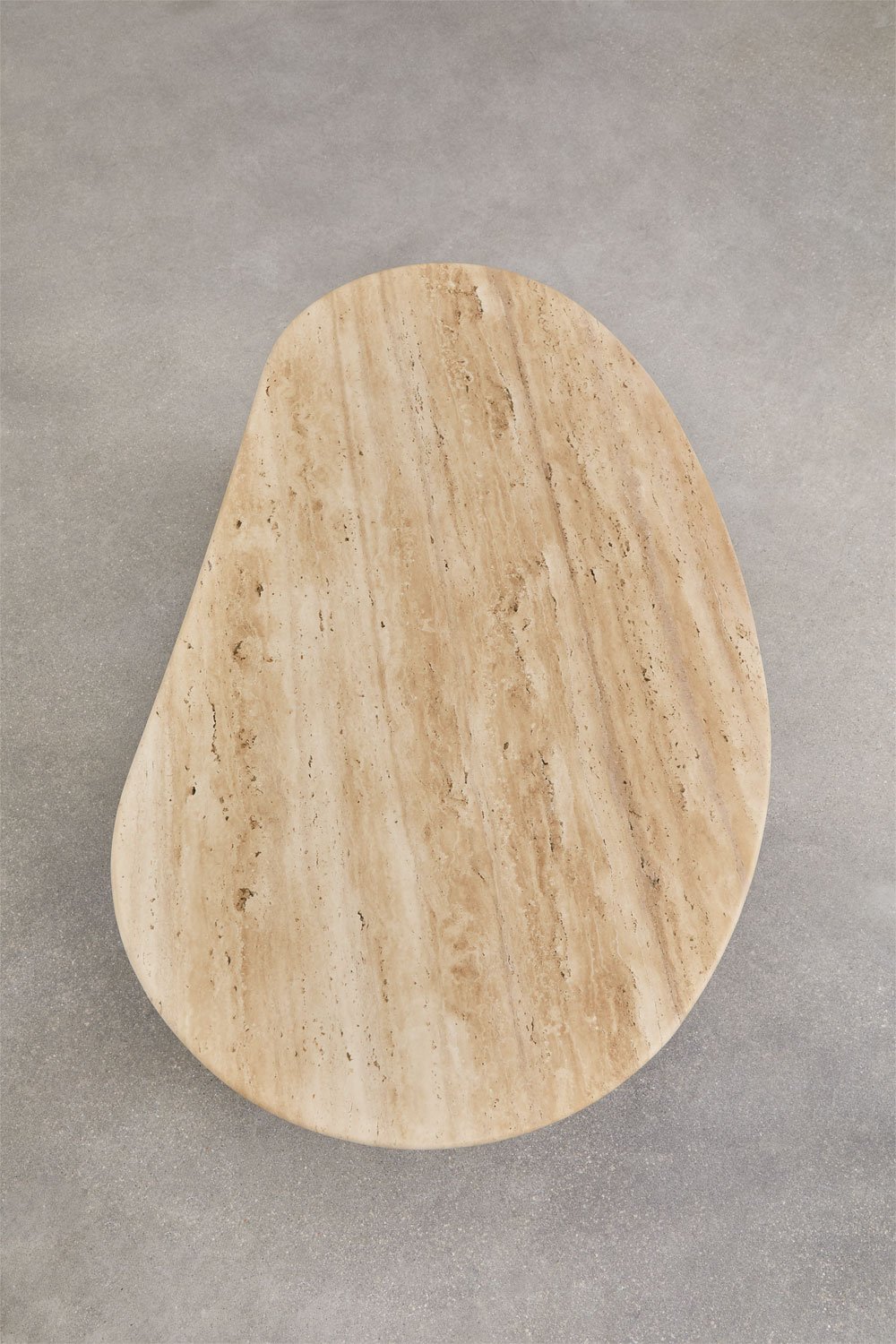 Mesa de centro Vayet 120x70 cm em travertino e aço inoxidável, imagem de galeria 8