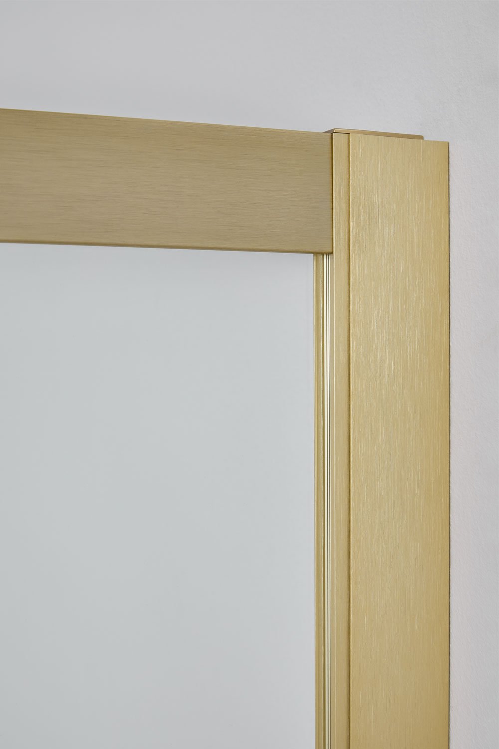 Mampara de duche com acesso frontal e porta deslizante soft closing, vidro temperado 6 mm e alumínio Dover, imagem de galeria 4