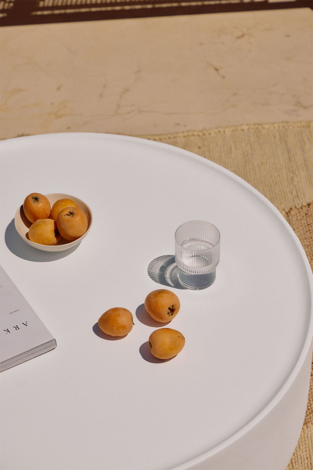 Mesa de centro para jardim redonda Ø80 cm em cimento Darwys, imagem de galeria 2