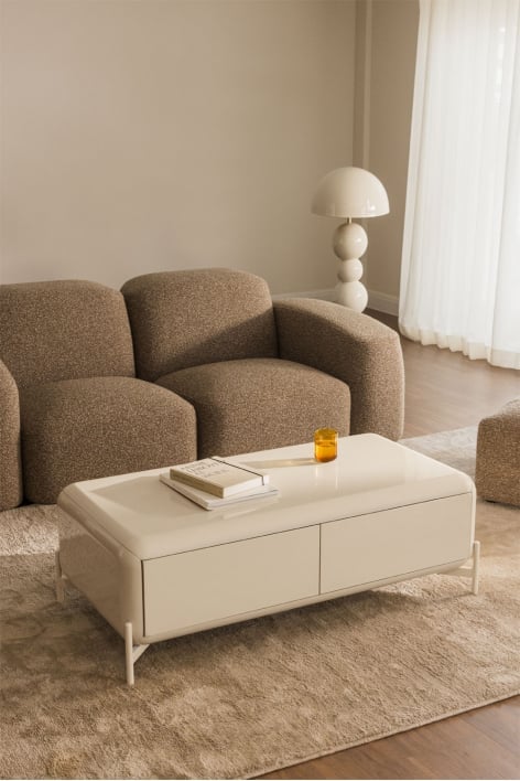 Mesa de centro retangular 120x60 cm em MDF Alazne