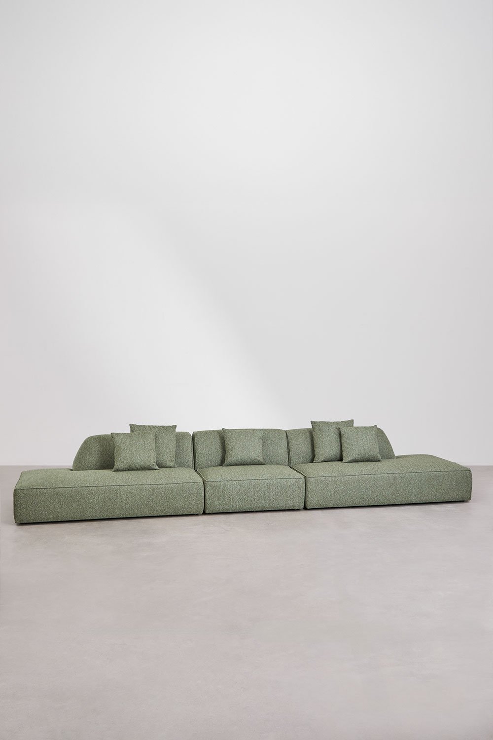 Sofá modular Cardea de 3 peças com chaise dupla estofada, imagem de galeria 3