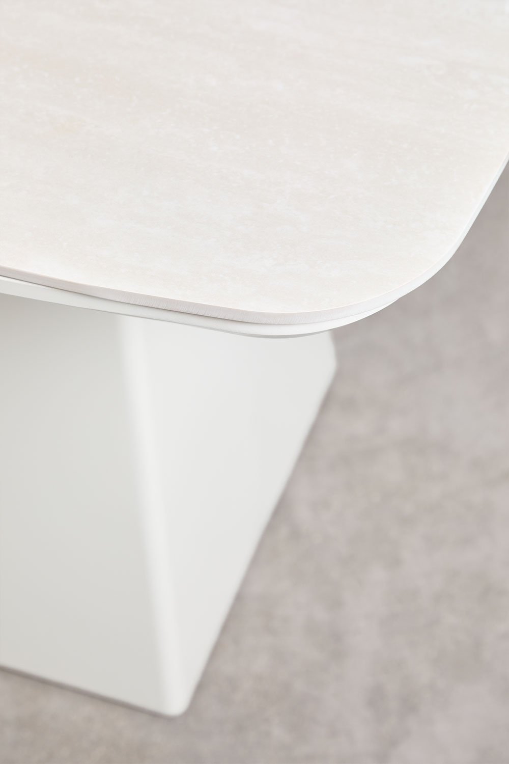 Conjunto de mesa quadrada de 90x90 cm em pedra sinterizada e alumínio Inkeri e 4 cadeiras de jardim em alumínio e tecido Roderis, imagem de galeria 4