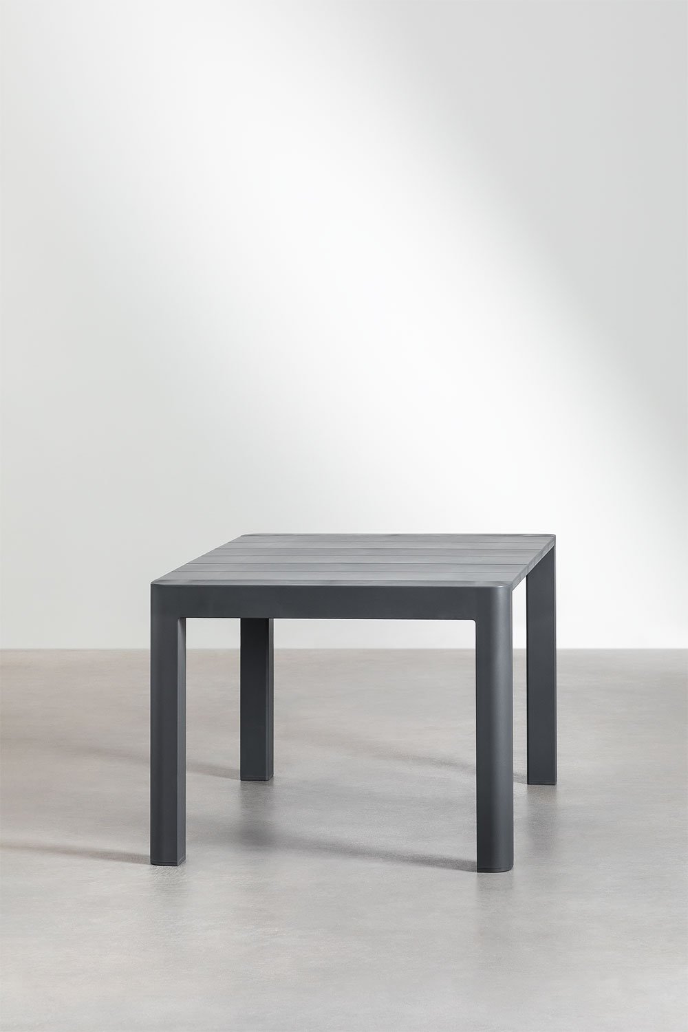 Conjunto de mesa retangular Arnadine (220x100 cm) e 8 cadeiras de jardim empilháveis Omara com braços, imagem de galeria 3