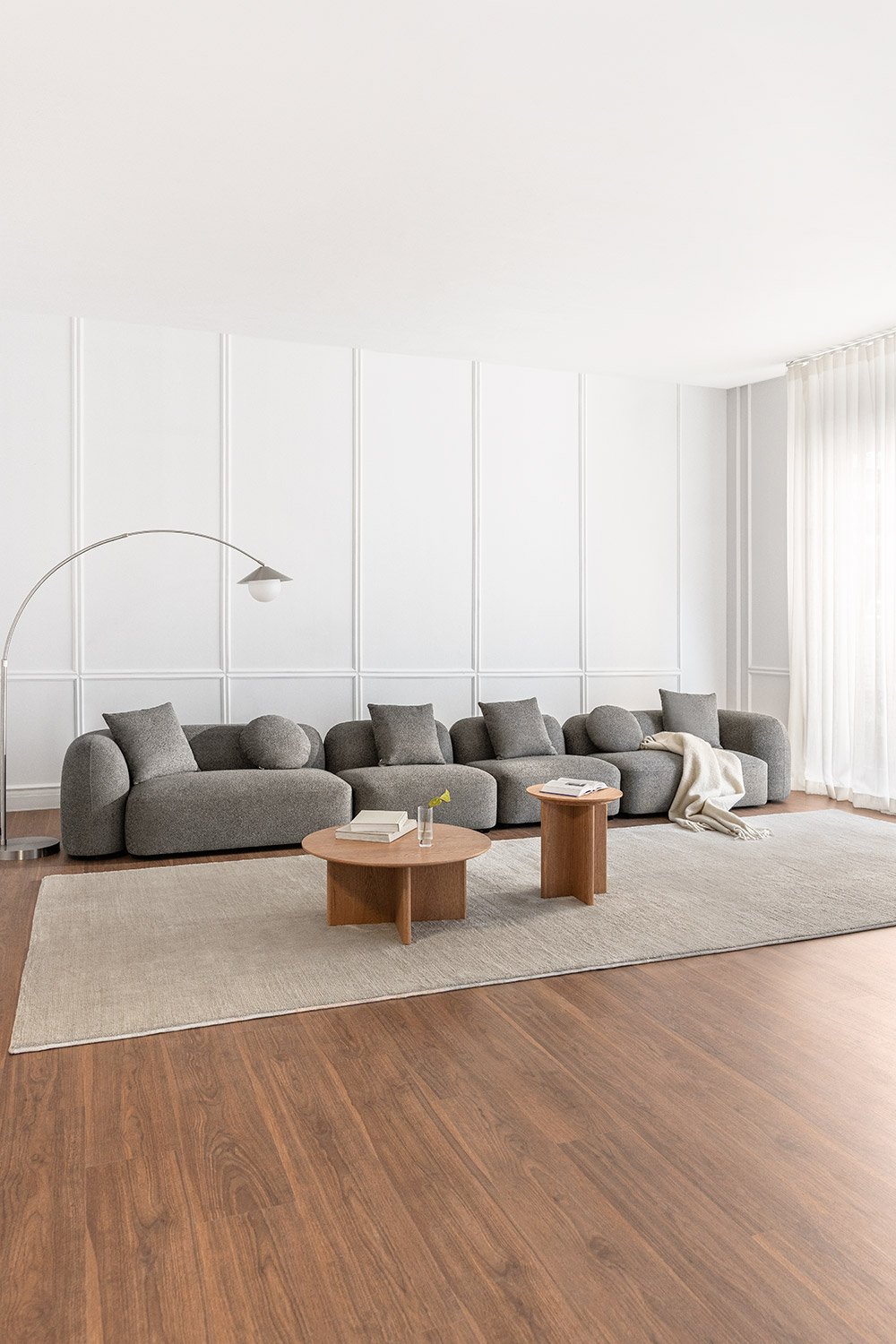 Sofá modular de 4 peças em chenille Coco, imagem de galeria 1