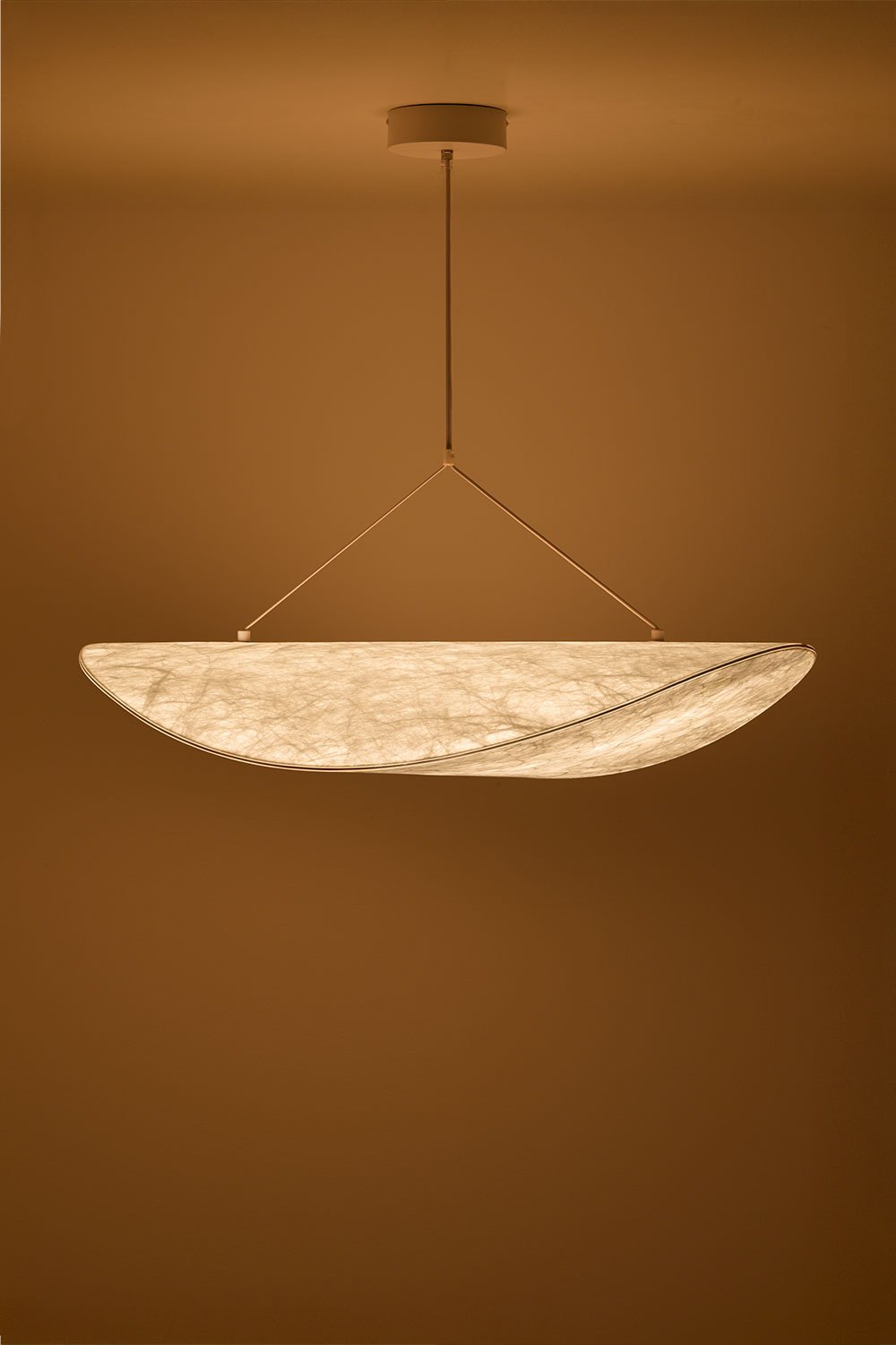 Lâmpada de teto pendente LED em tecido Zelvon, imagem de galeria 4
