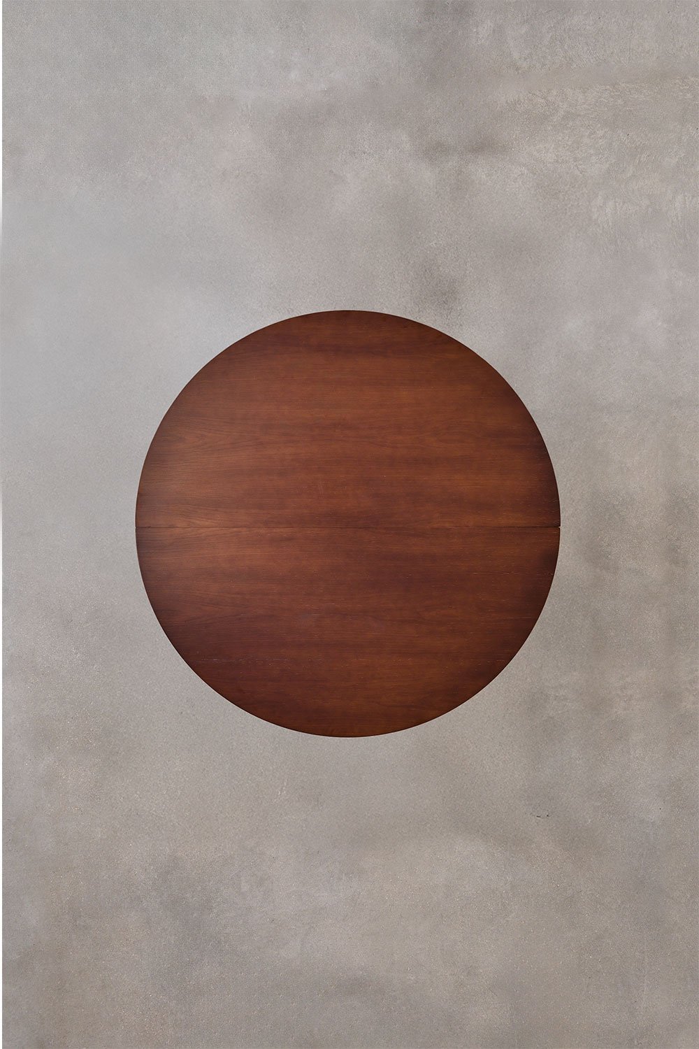 Mesa de jantar redonda 120-160x120 cm extensível em MDF e folheado a carvalho Montana, imagem de galeria 10