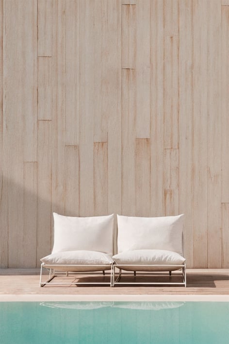 Sofá modular de jardim de 2 peças Amaro - Gardénia Branco