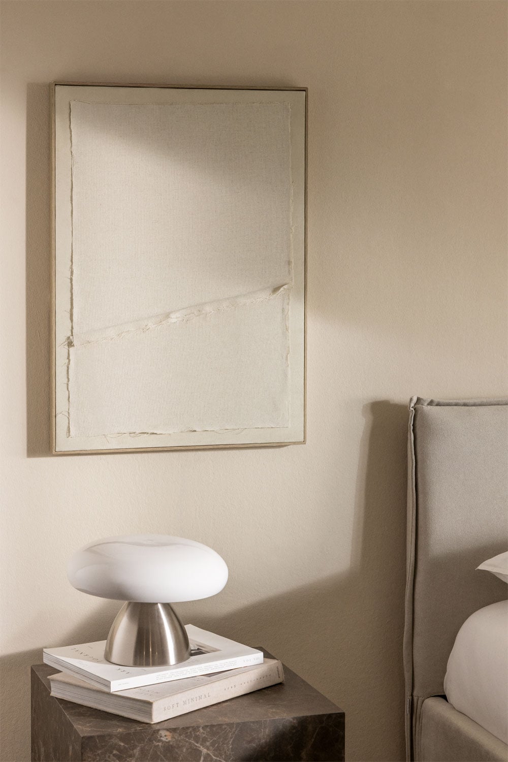 Quadro decorativo com textura em linho Ovilea, imagem de galeria 1