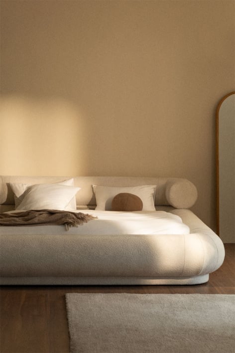 Cama de linho encaracolado Bernaste