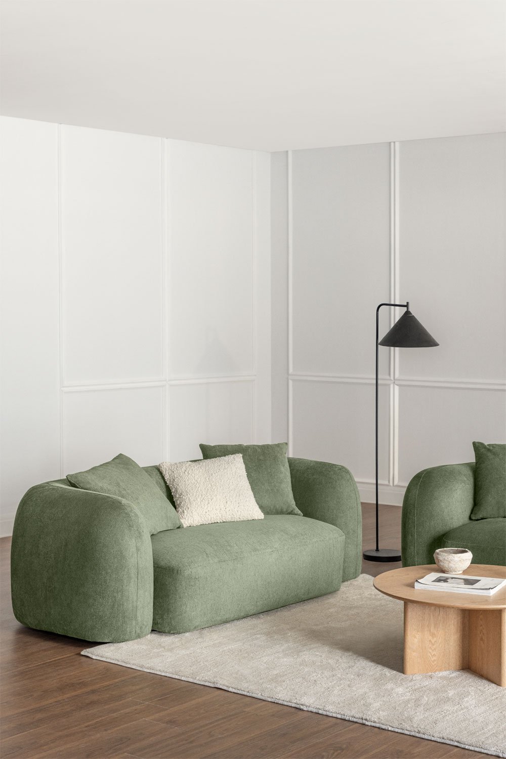 Sofá Coco 2 lugares em chenille, imagem de galeria 1
