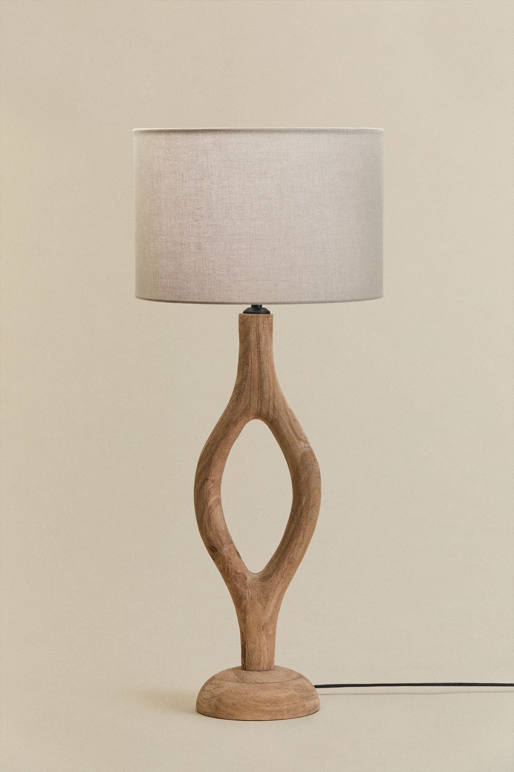 Candeeiro de mesa em madeira de manga Gracia, imagem de galeria 2