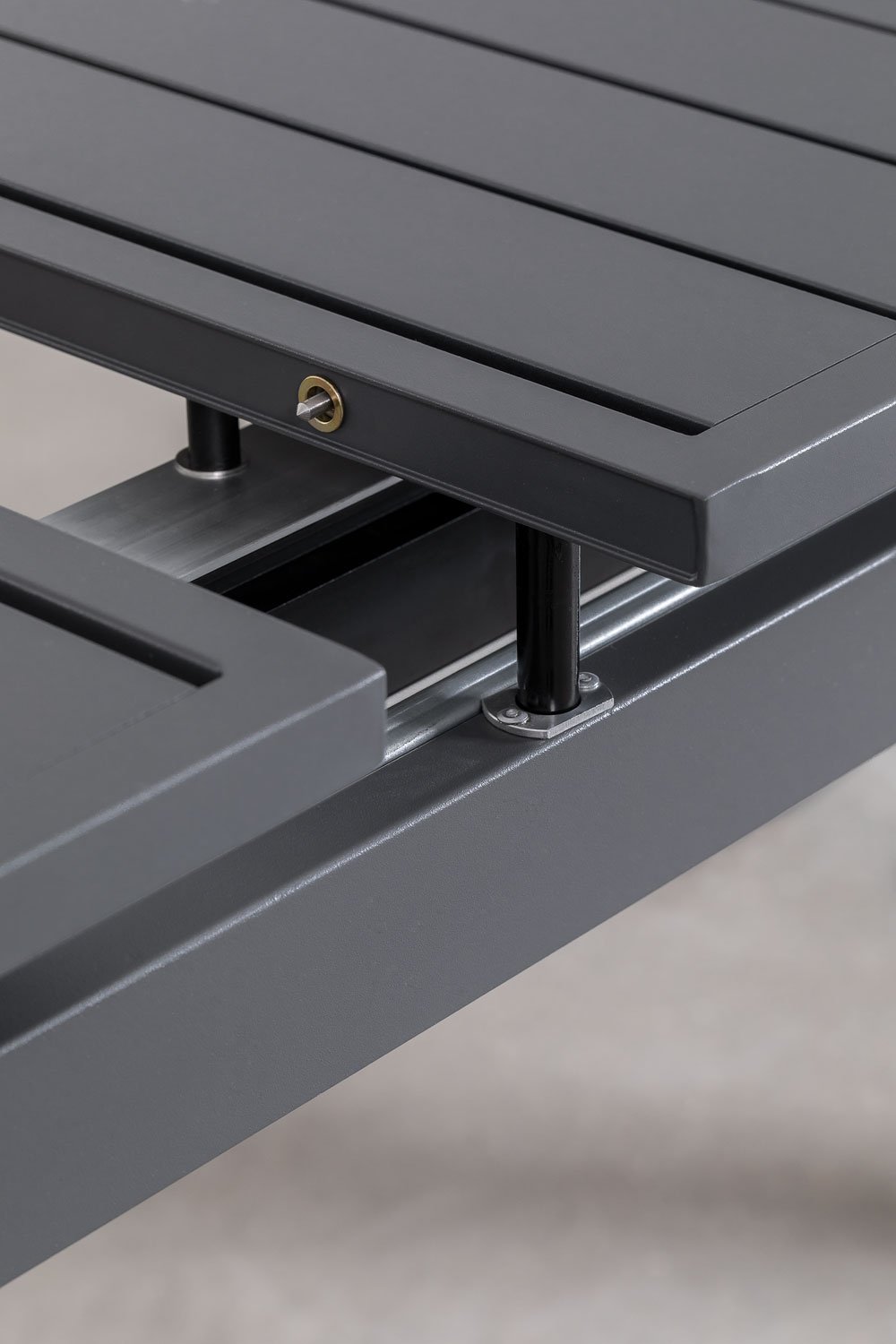 Mesa de jantar retangular extensível em alumínio Karena, imagem de galeria 5