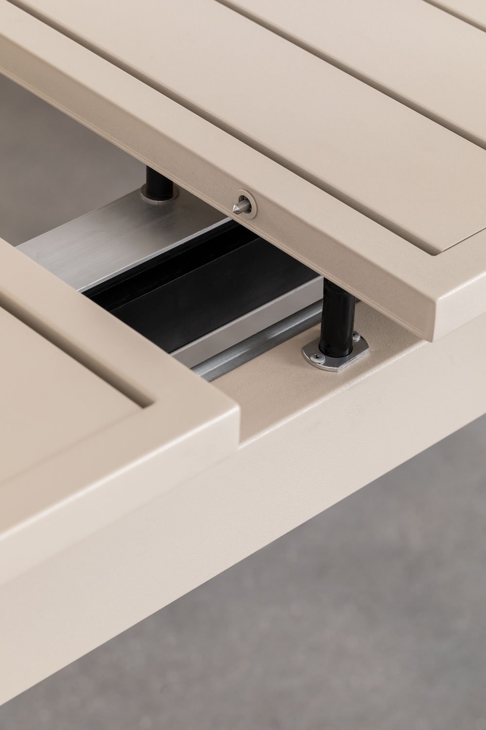 Mesa de jantar retangular extensível em alumínio Karena, imagem de galeria 4