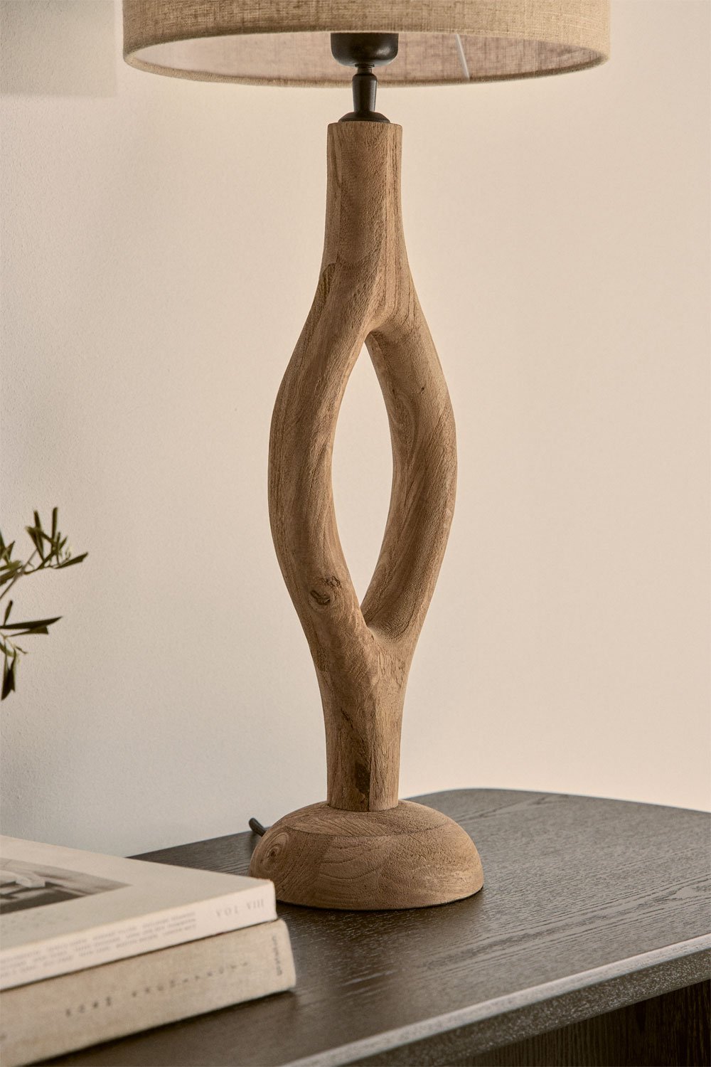 Base para candeeiro de mesa ↑45 cm em madeira de manga Gracia, imagem de galeria 1