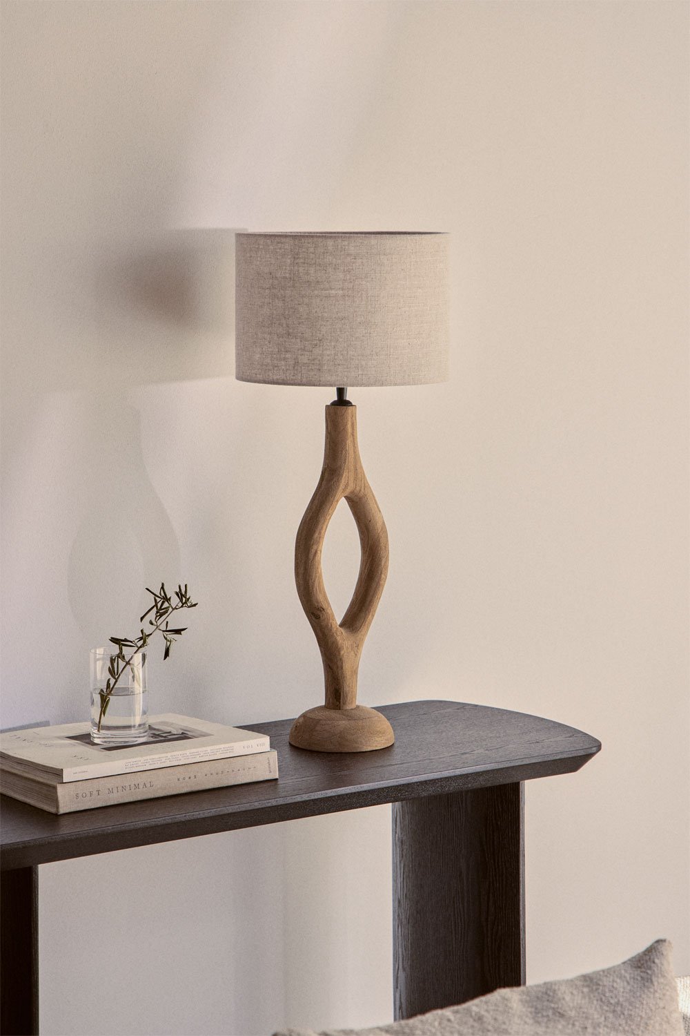 Candeeiro de mesa em madeira de manga Gracia, imagem de galeria 1