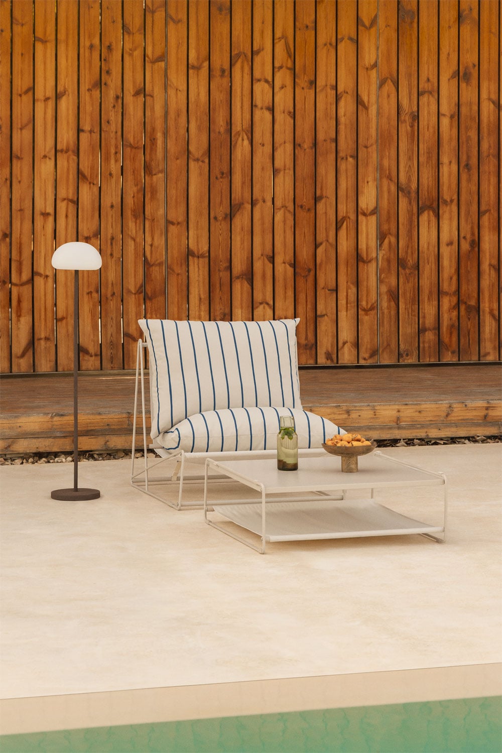 Conjunto de jardim com poltrona e mesa auxiliar conversível Amaro, imagem de galeria 1