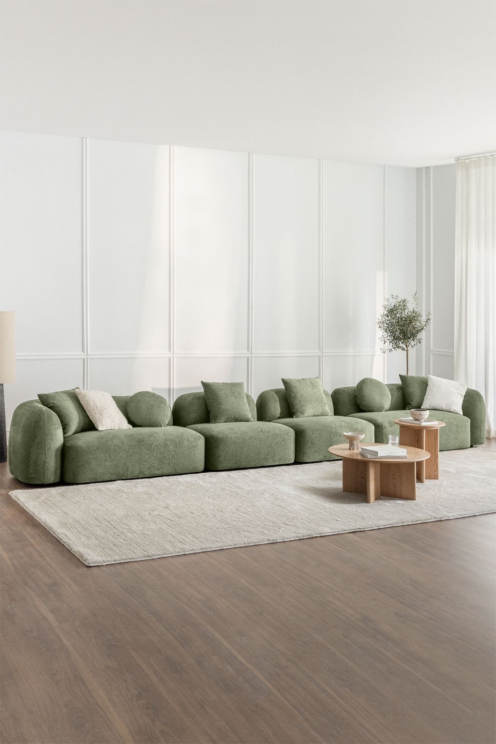 Sofá modular de 4 peças em chenille Coco, imagem de galeria 1