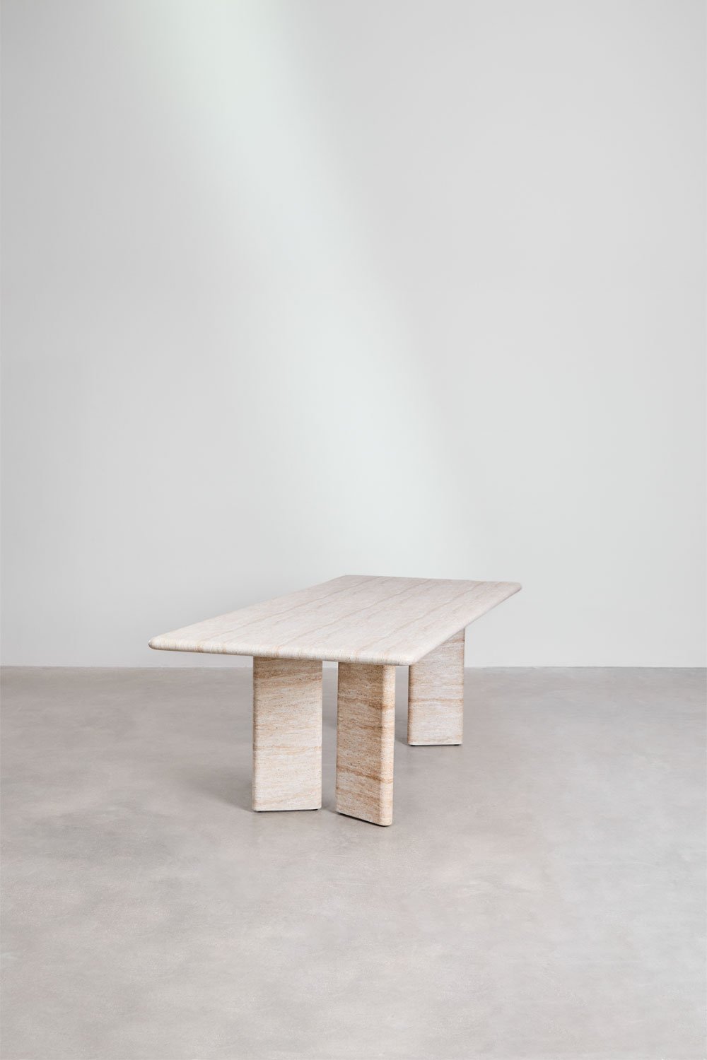 Mesa de jantar retangular 240x100 cm em cimento Chelsea, imagem de galeria 4