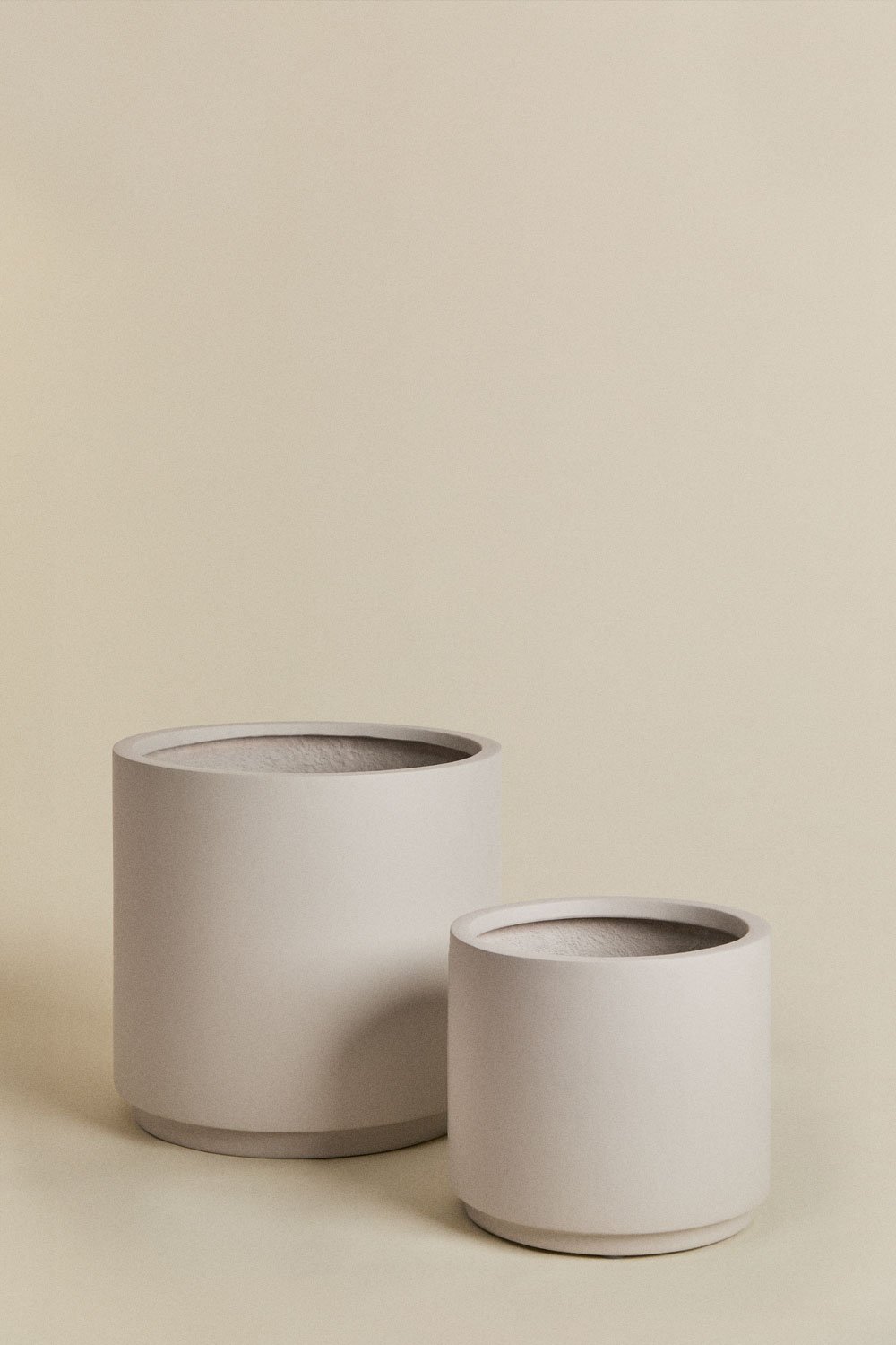Conjunto de 2 vasos Ø35 cm / Ø25 cm em polystone Saturno, imagem de galeria 1