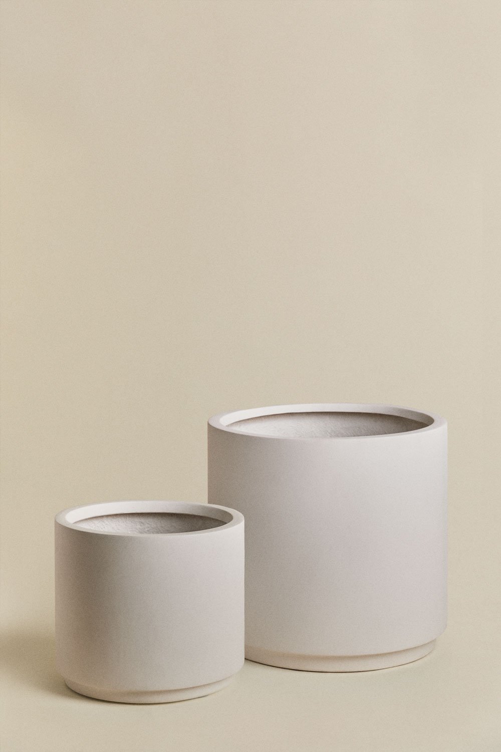 Conjunto de 2 vasos de exterior Ø35 cm / Ø25 cm em polystone Saturno, imagem de galeria 1