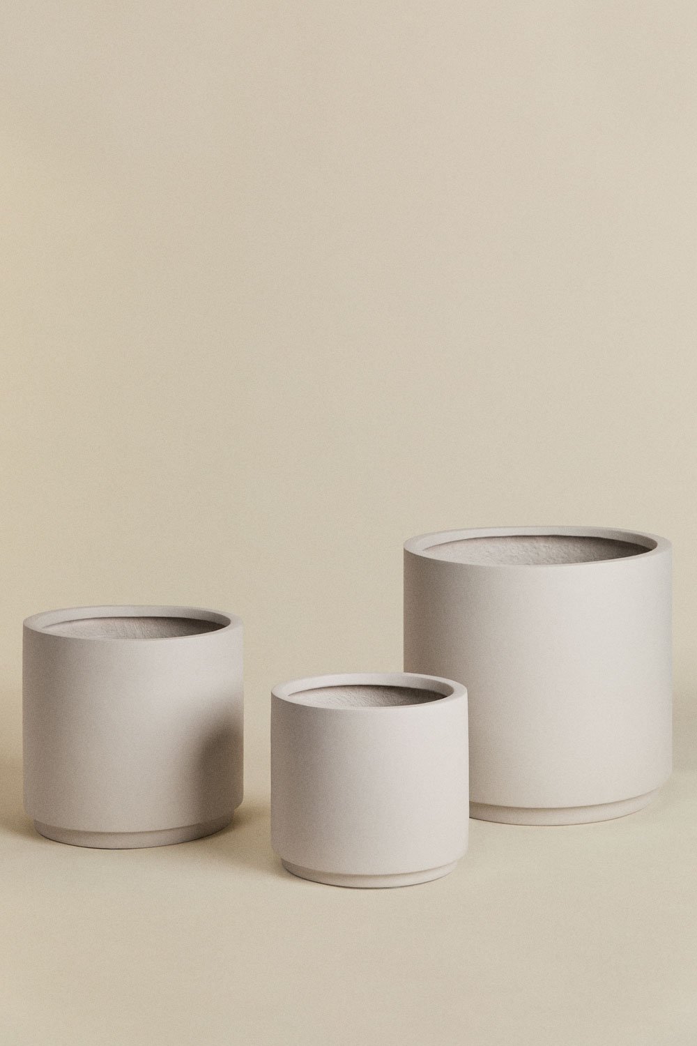 Conjunto de 3 vasos Saturn Polystone Ø45 cm / Ø35 cm / Ø25 cm, imagem de galeria 1