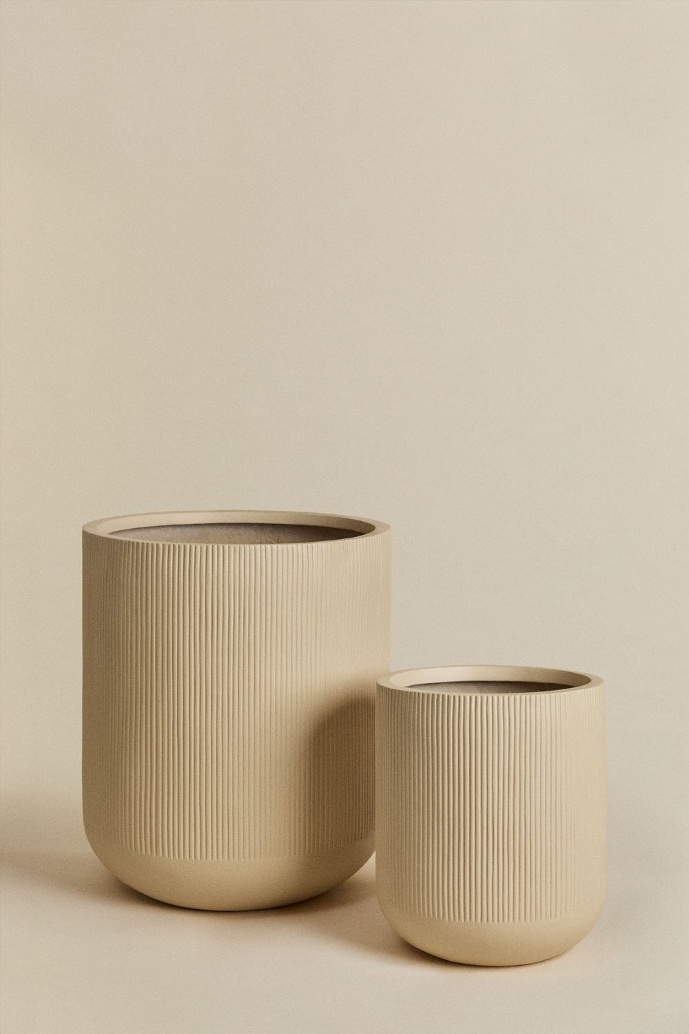 Conjunto de 2 vasos Ø45 cm / Ø30 cm em polystone Raiden, imagem de galeria 1