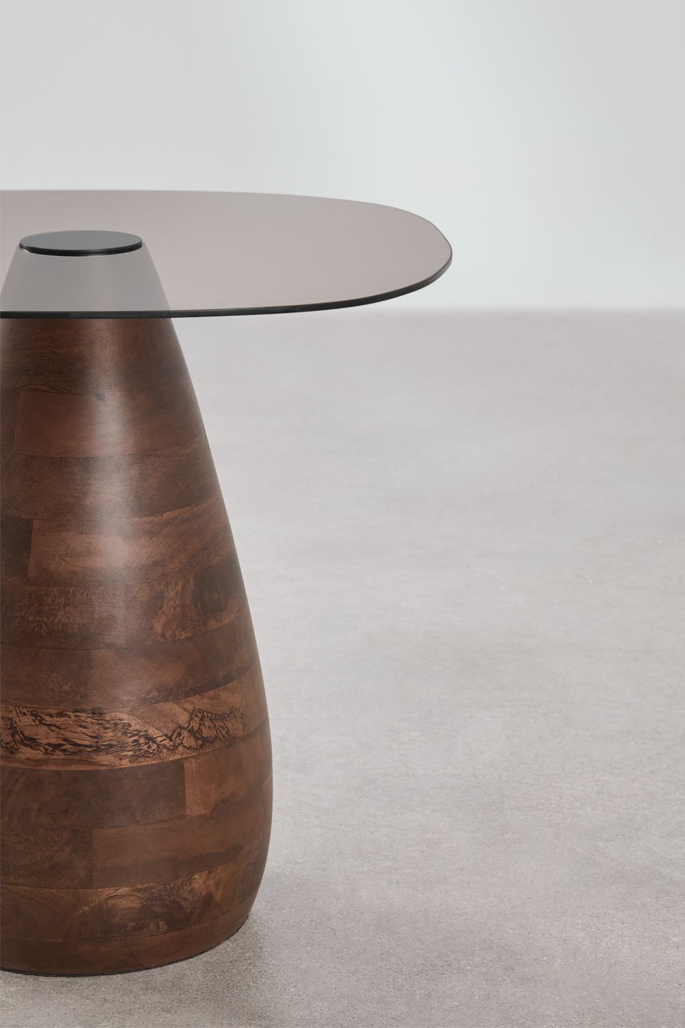 Mesa auxiliar quadrada 50x50 cm em vidro temperado Mariana, imagem de galeria 4