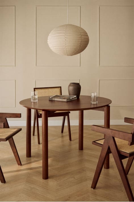 Mesa de jantar redonda Ø110 cm em MDF Munden