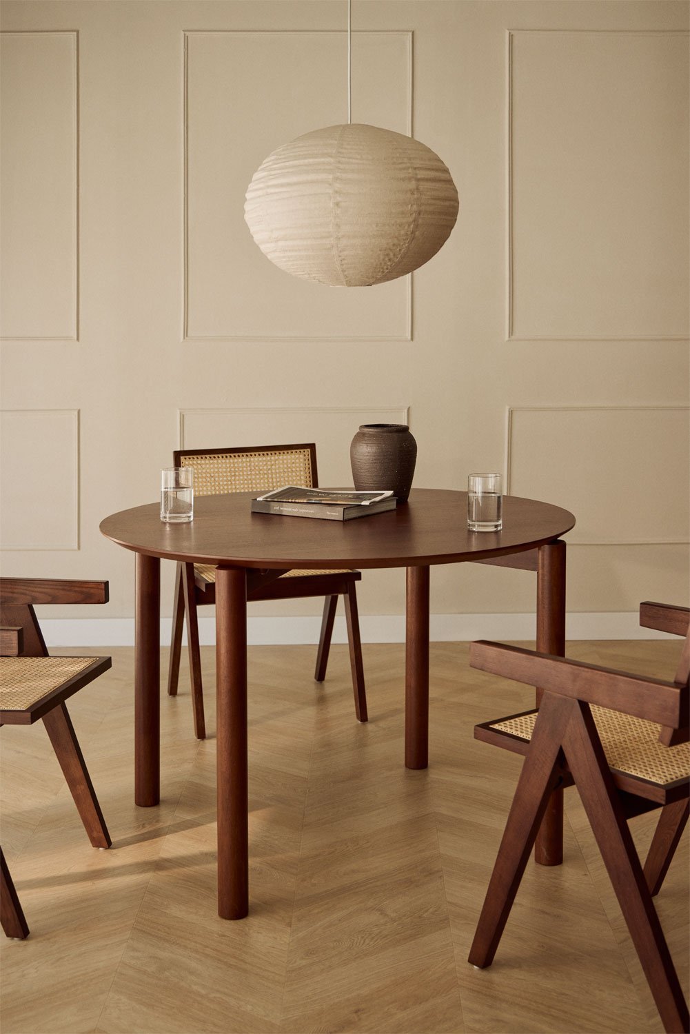 Mesa de jantar redonda Ø110 cm em MDF Munden , imagem de galeria 1