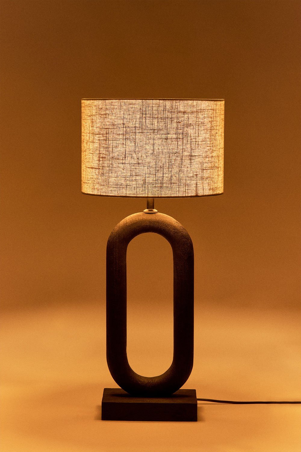 Candeeiro de mesa em madeira de manga Tiberia, imagem de galeria 2