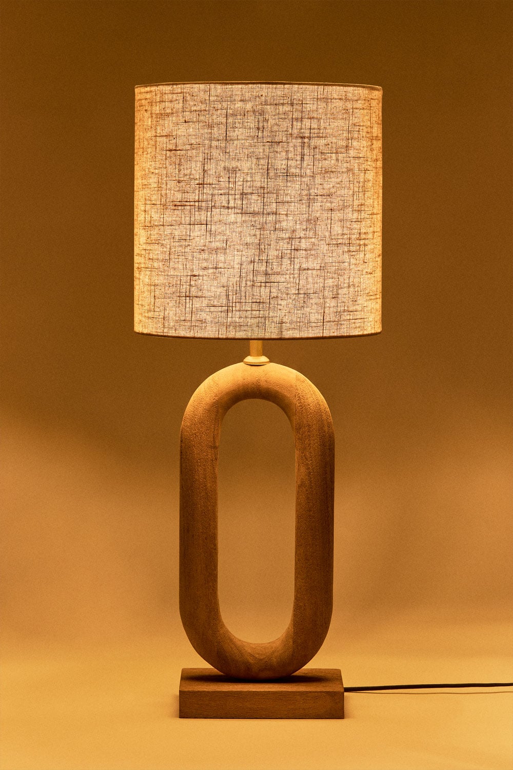 Candeeiro de mesa em madeira de manga Tiberia, imagem de galeria 2