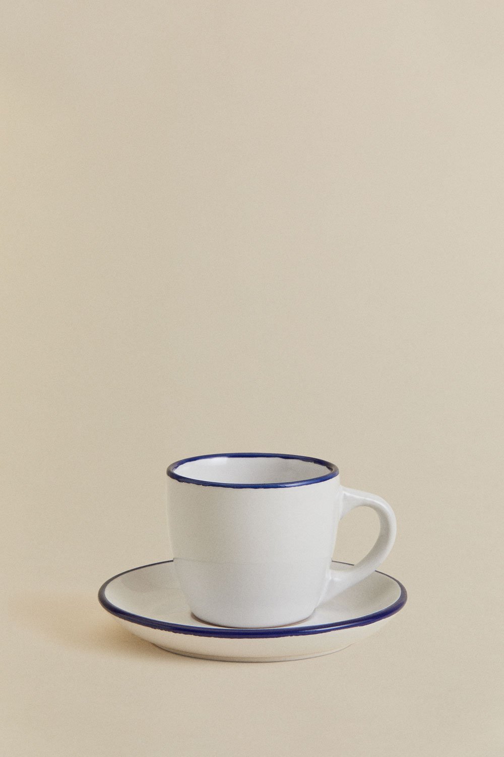 Pacote de 2 xícaras de café em grés Ronilena com pires, 9 cl, imagem de galeria 4