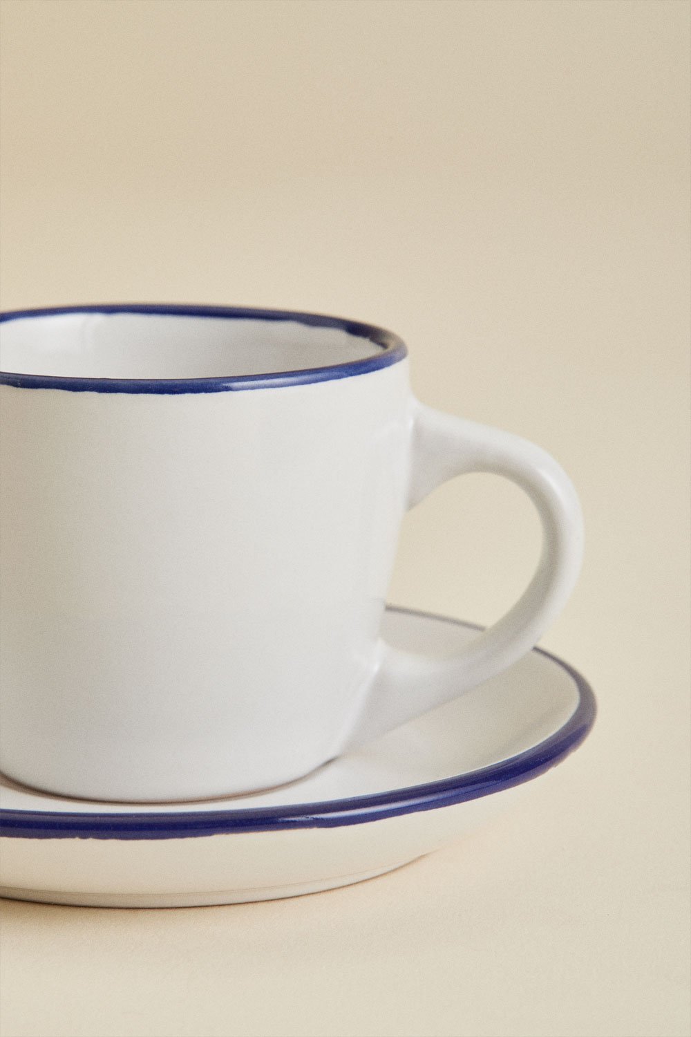 Pacote de 2 xícaras de café em grés Ronilena com pires, 9 cl, imagem de galeria 5