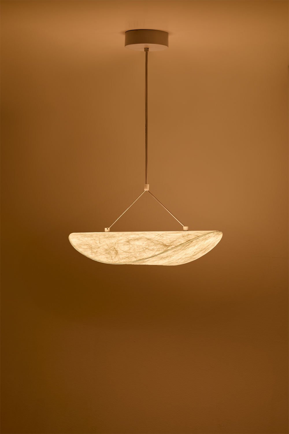 Lâmpada de teto pendente LED em tecido Zelvon, imagem de galeria 4