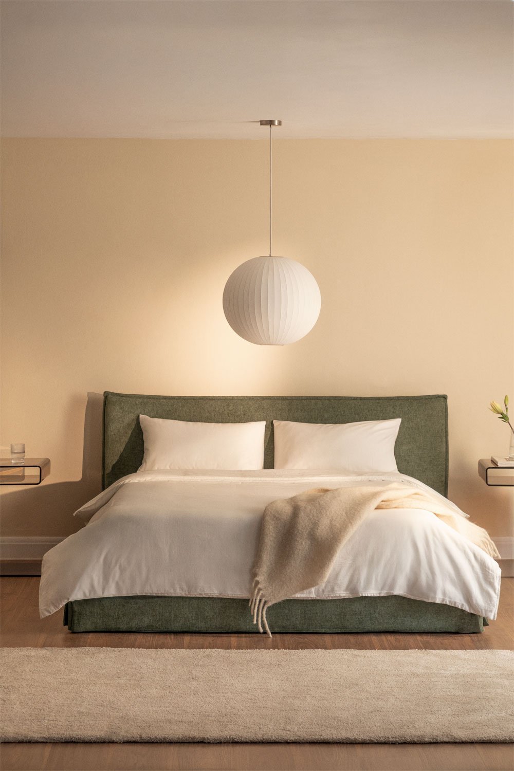 Cama com estrado elevatório estofada Lorea, imagem de galeria 1