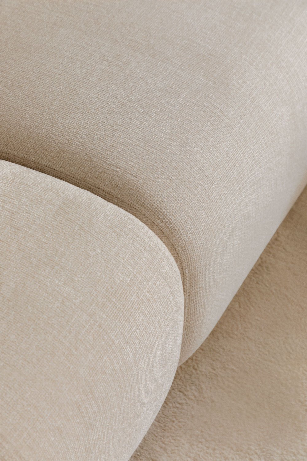 Coquette Sofá modular de chenille de 3 peças com chaise longue, imagem de galeria 2