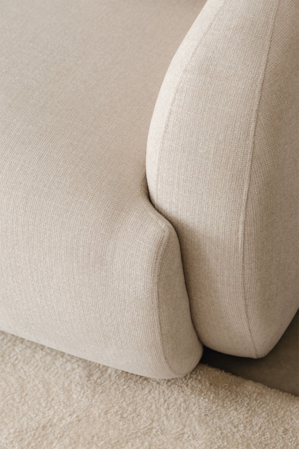 Sofá modular Coquette de 2 peças em chenille com chaise longue à esquerda, imagem de galeria 2