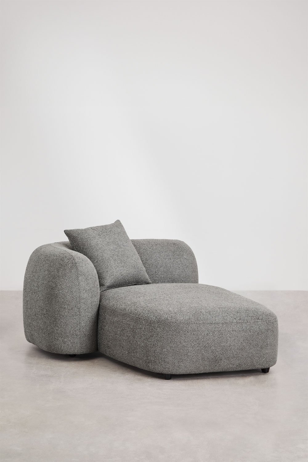 Sofá chaise longue esquerdo modular de 3 peças em chenille Coco, imagem de galeria 5