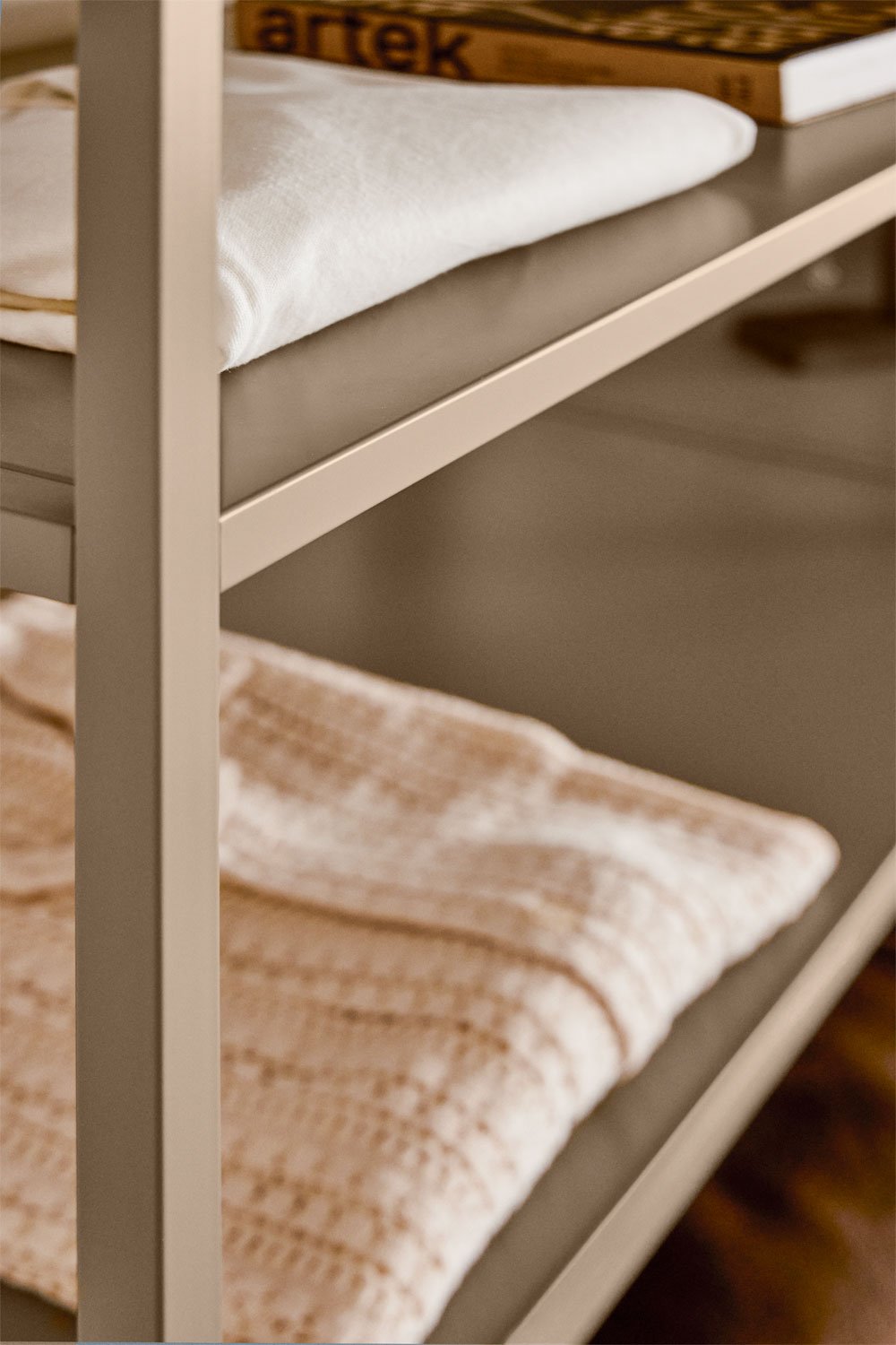 Guarda-roupa modular aberto Janine de 2 peças com cabideiro e prateleiras de aço, imagem de galeria 2