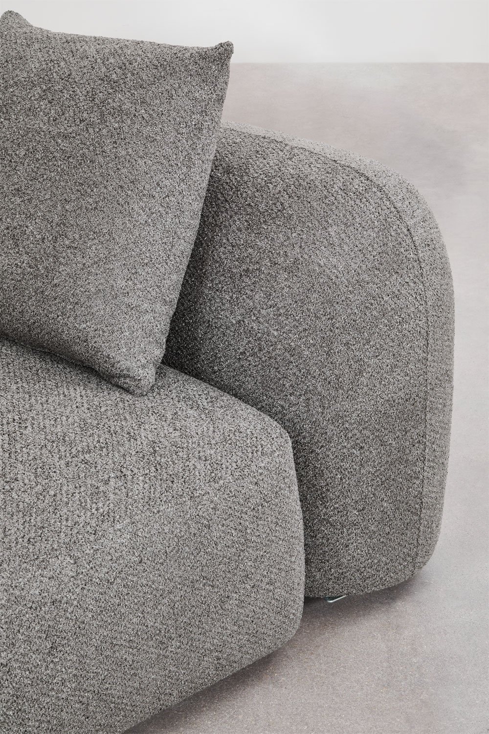 Módulo chaise longue esquerdo para sofá modular em chenille Coco, imagem de galeria 7