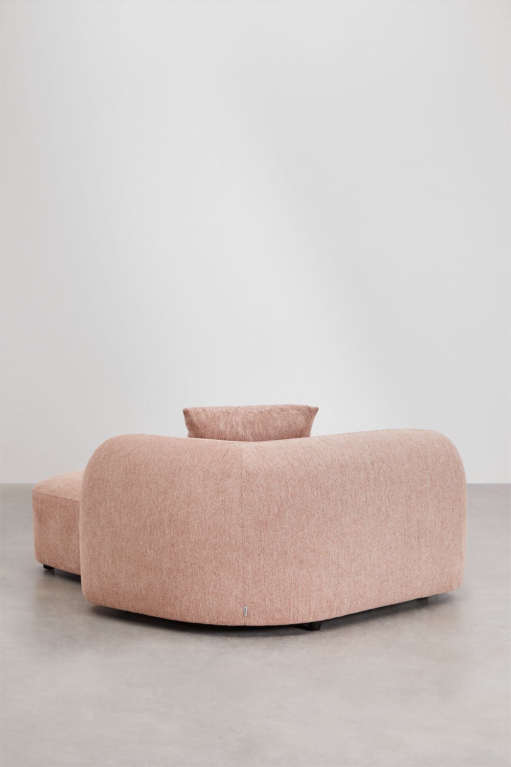 Módulo chaise longue direito para sofá modular em chenille Coco, imagem de galeria 4