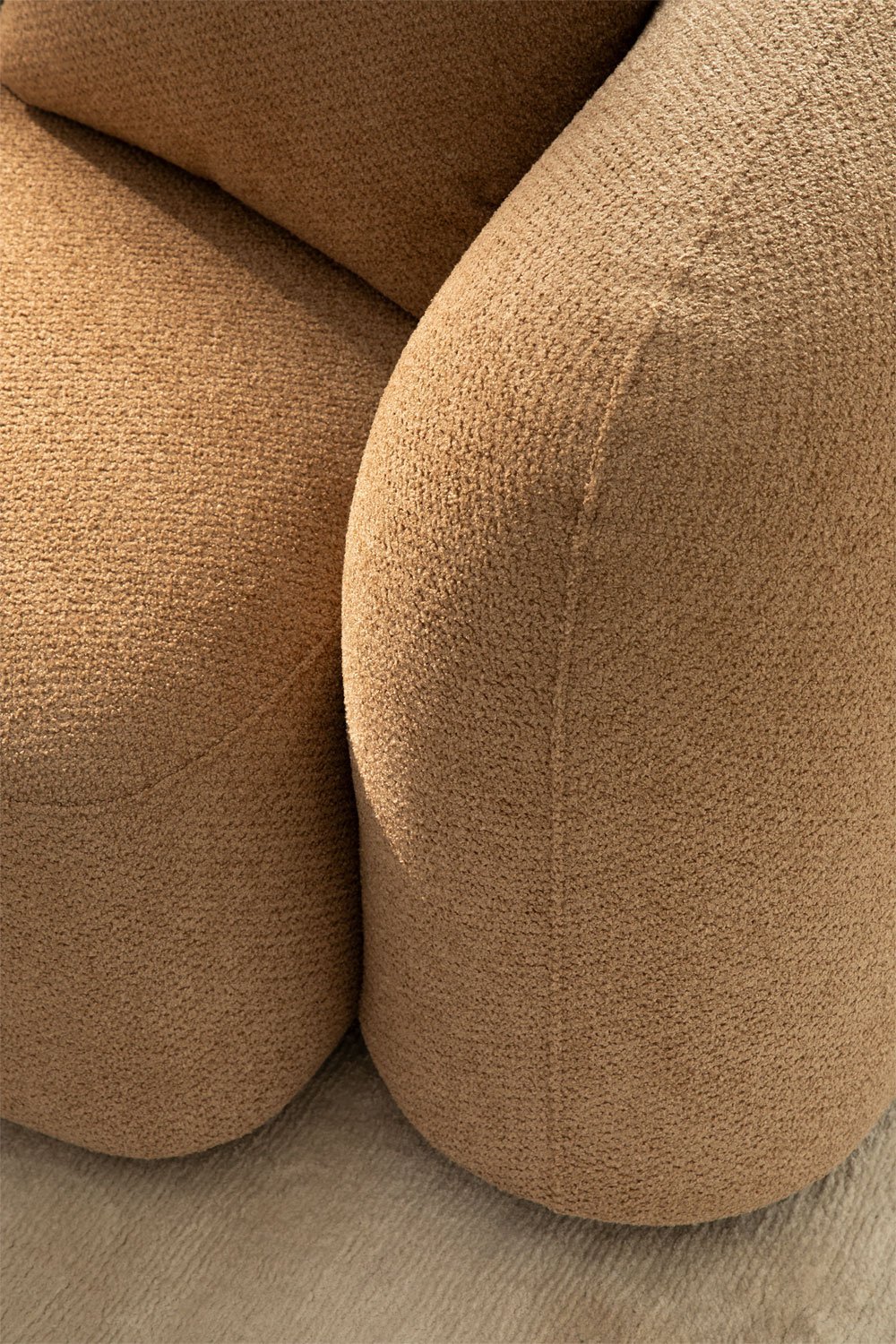 Sofá chaise longue esquerdo modular de 2 peças em chenille Coco , imagem de galeria 4