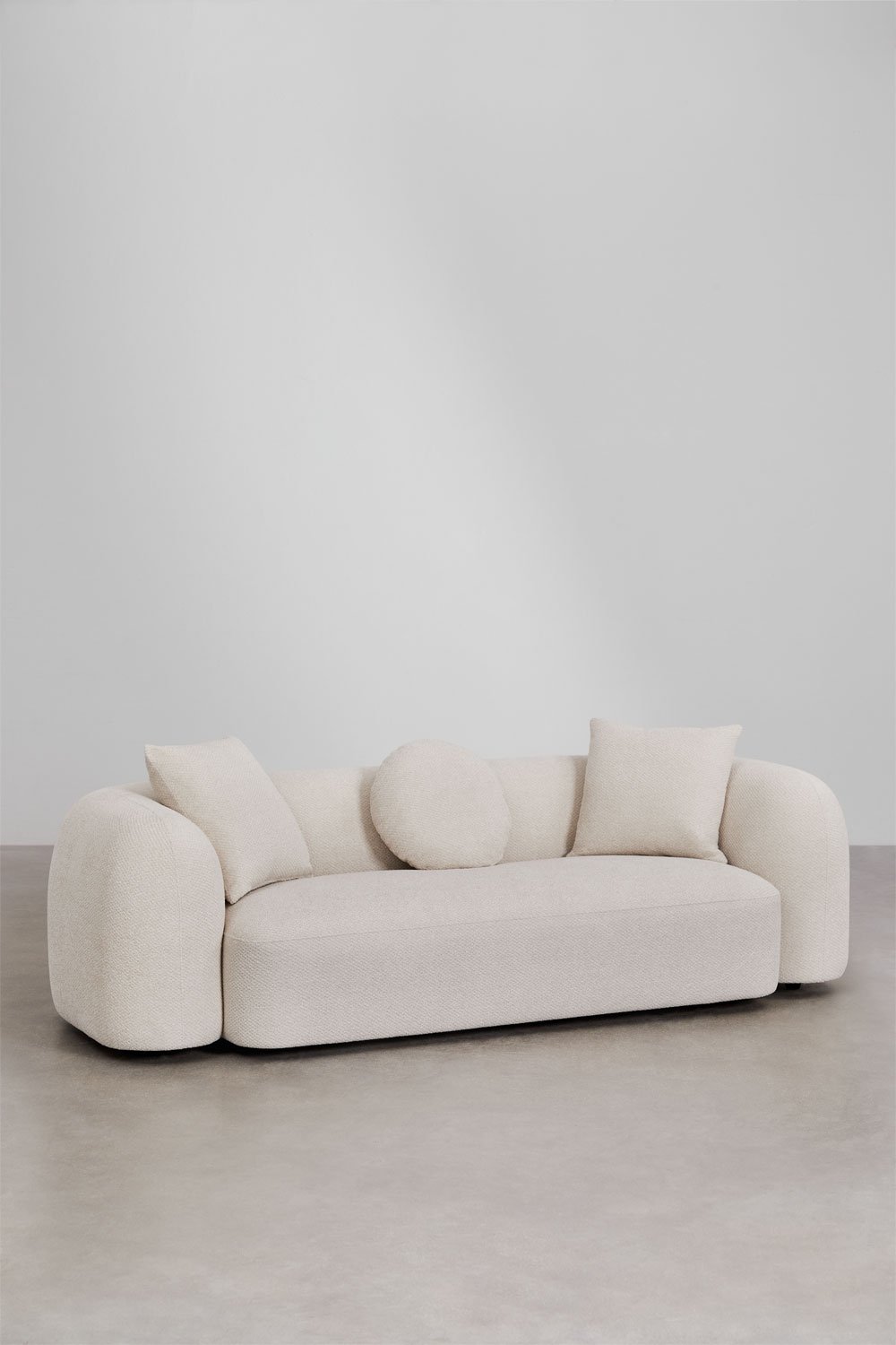 Conjunto de sala de estar com sofá modular de 2 peças e sofá de 3 lugares em chenille Coco, imagem de galeria 3