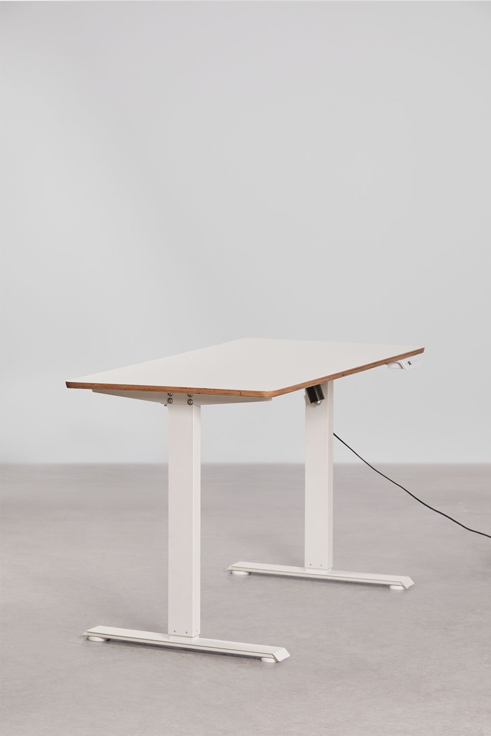 Mesa elevatória elétrica retangular Serpi 120x60 cm com função de memória em madeira e ferro, imagem de galeria 7