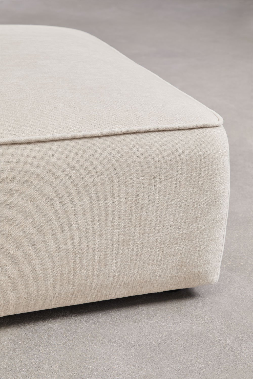 Sofá de canto modular Cardea de 2 peças com chaise à direita e pufe estofado, imagem de galeria 9