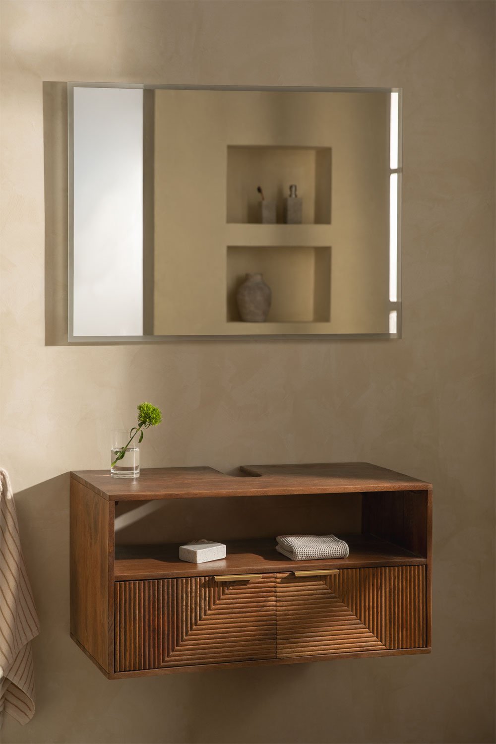 Conjunto de móvel de casa de banho em madeira de manga Baty, imagem de galeria 1