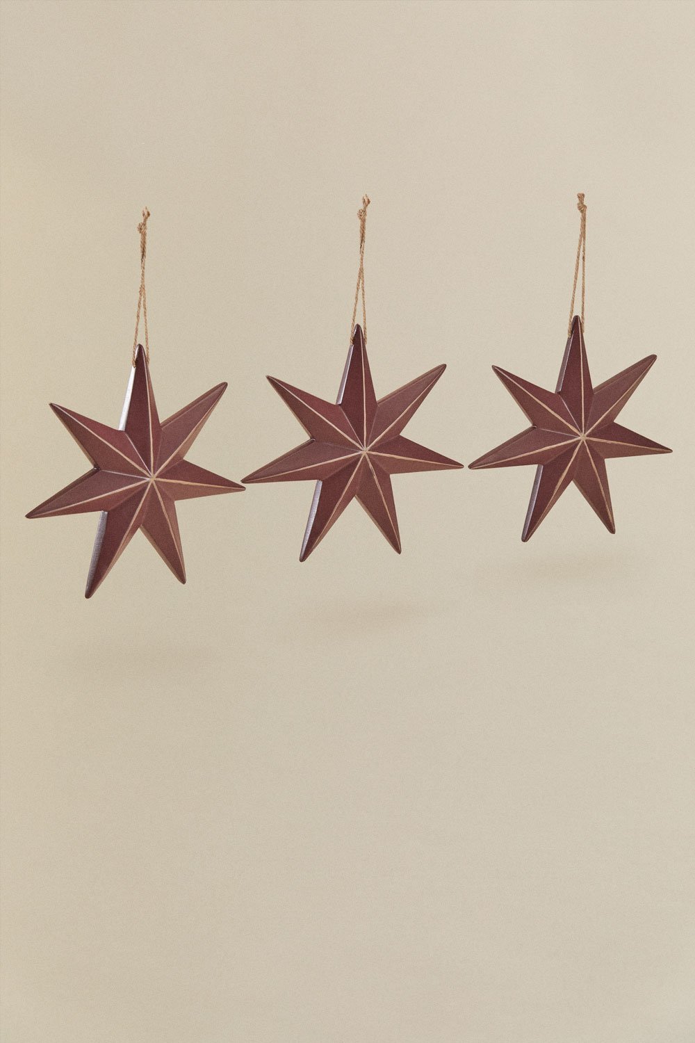 Conjunto de 3 enfeites de Natal em MDF Perg, imagem de galeria 1
