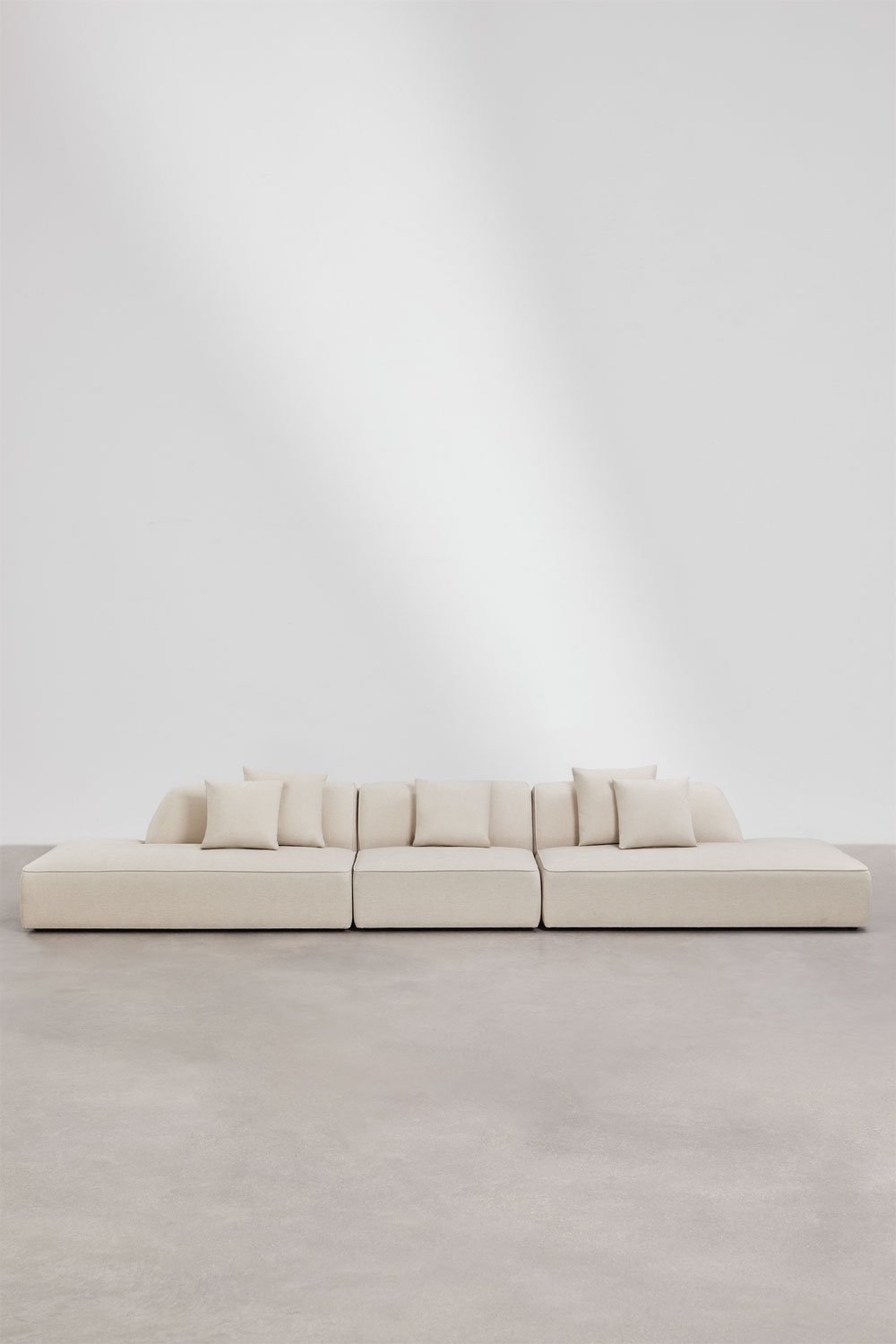 Sofá modular Cardea de 3 peças com chaise dupla estofada, imagem de galeria 3