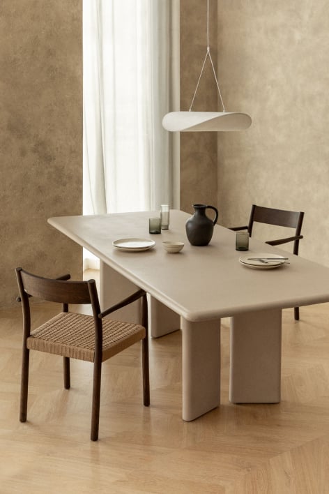 Mesa de jantar retangular 240x100 cm em cimento Chelsea