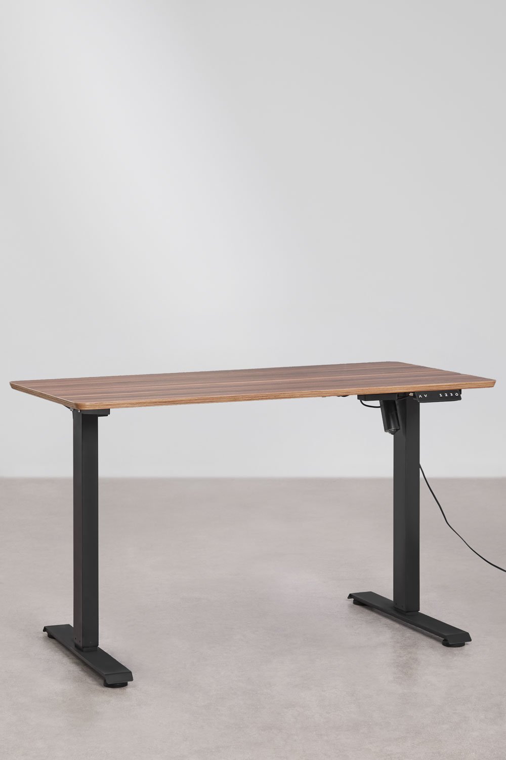 Mesa elevatória elétrica retangular Serpi 120x60 cm com função de memória em madeira e ferro, imagem de galeria 5